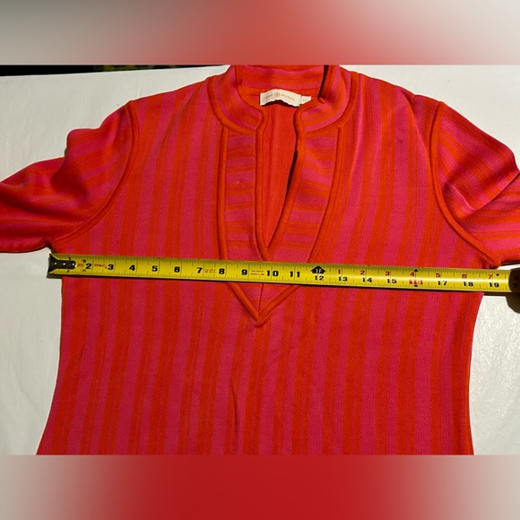 EUC Tory Burch Gina Tunic, Poppy Red Jersey Cotton (Pink and Orange), size S - Picture 10 of 10